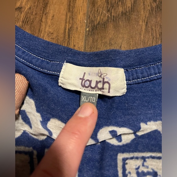 Toronto Blue Jays baseball MLB XL fitted short sleeve gems & bedazzle shirt - Picture 3 of 5